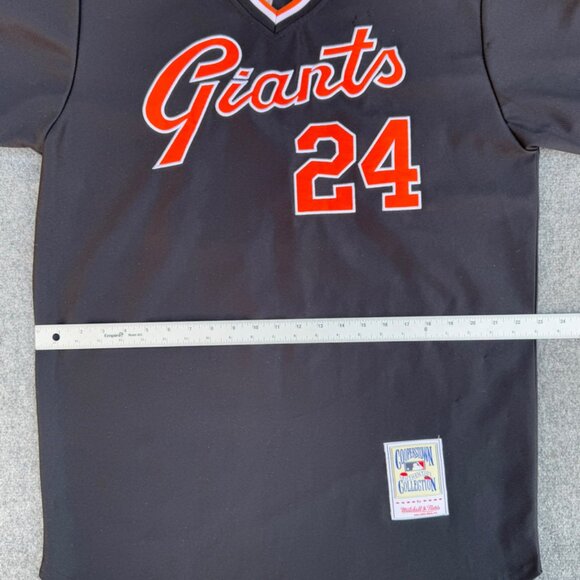 Rare VTG WILLIE MAYS MITCHELL & NESS COOPERSTOWN GIANTS #24 JERSEY Size 48 - Picture 11 of 12